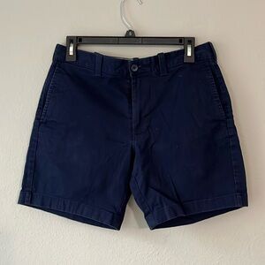 J. Crew 7” flex chino flat front shorts size 30